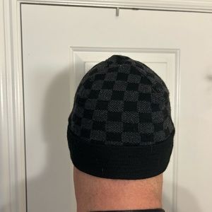 Louis Vuitton man’s winter hat. Black and grey. Never worn!